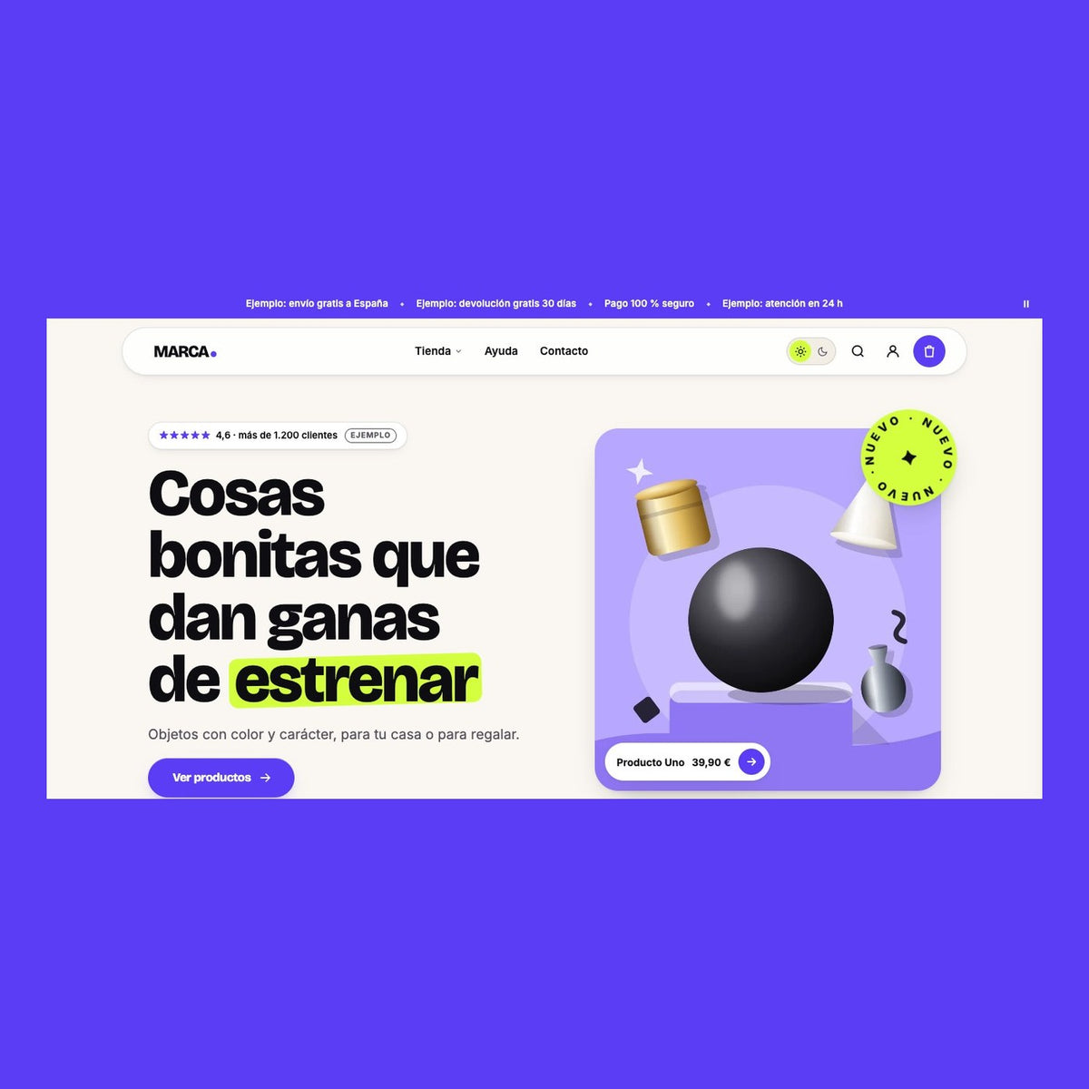 Tema Animated para Shopify: portada
