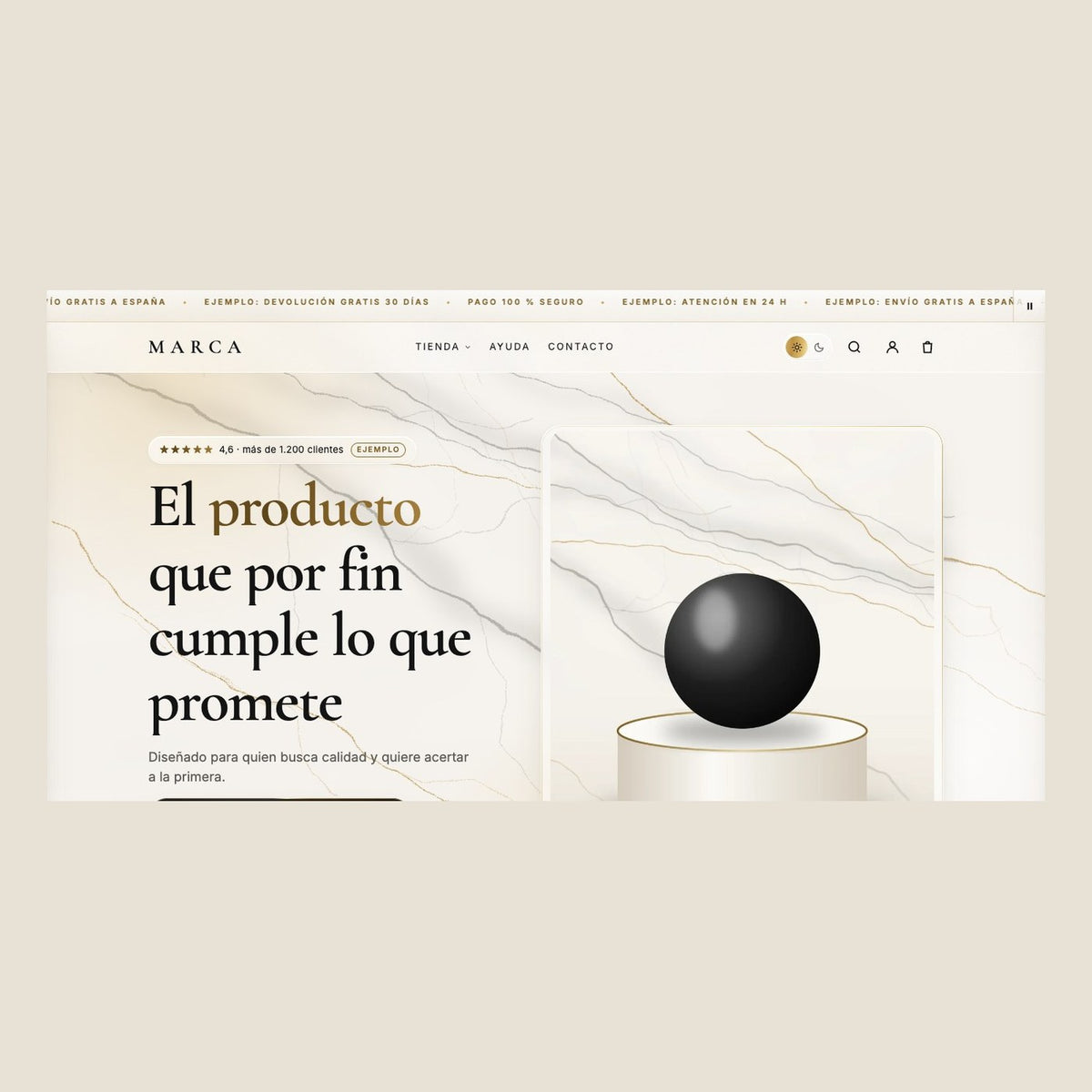 Tema Luxury para Shopify: portada
