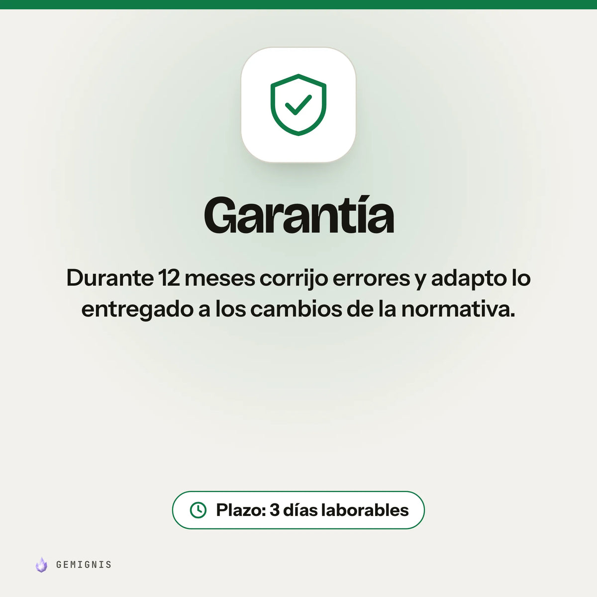 Garantía de «Páginas y herramientas legales para tu tienda»: Durante 12 meses corrijo errores y adapto lo entregado a los cambios de la normativa. Plazo: 3 días laborables.