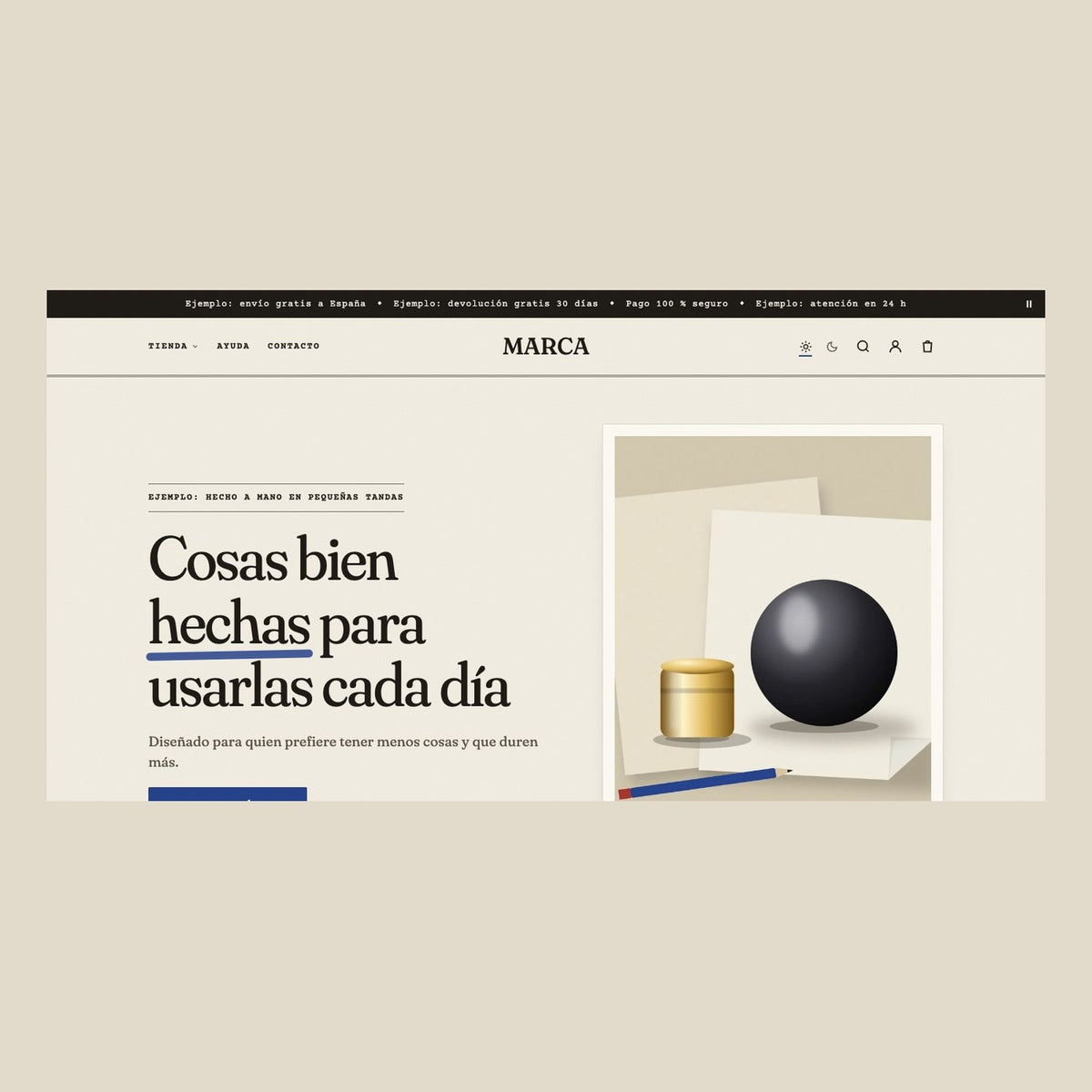 Tema Paper para Shopify: portada